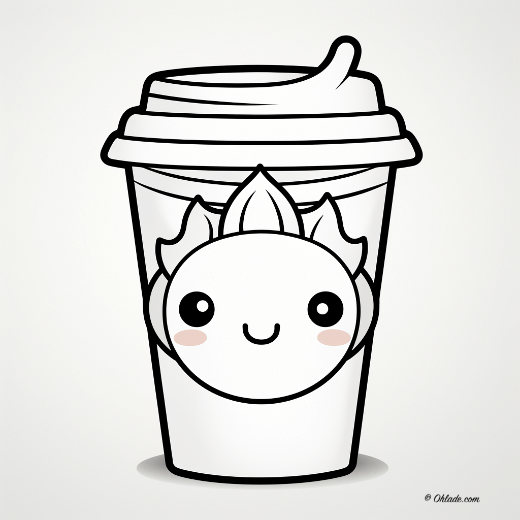 Sip color repeat starbucks kawaii coloring pages for an extra shot of cuteness