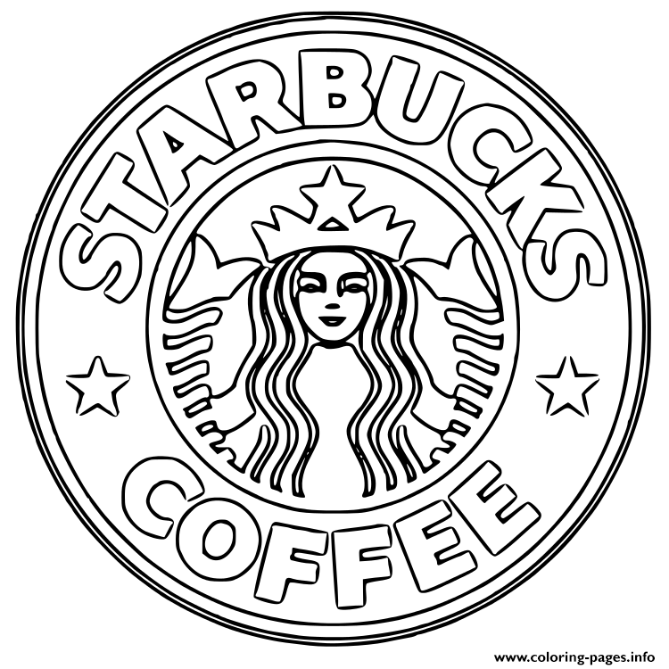 Starbucks coffee logo coloring page printable