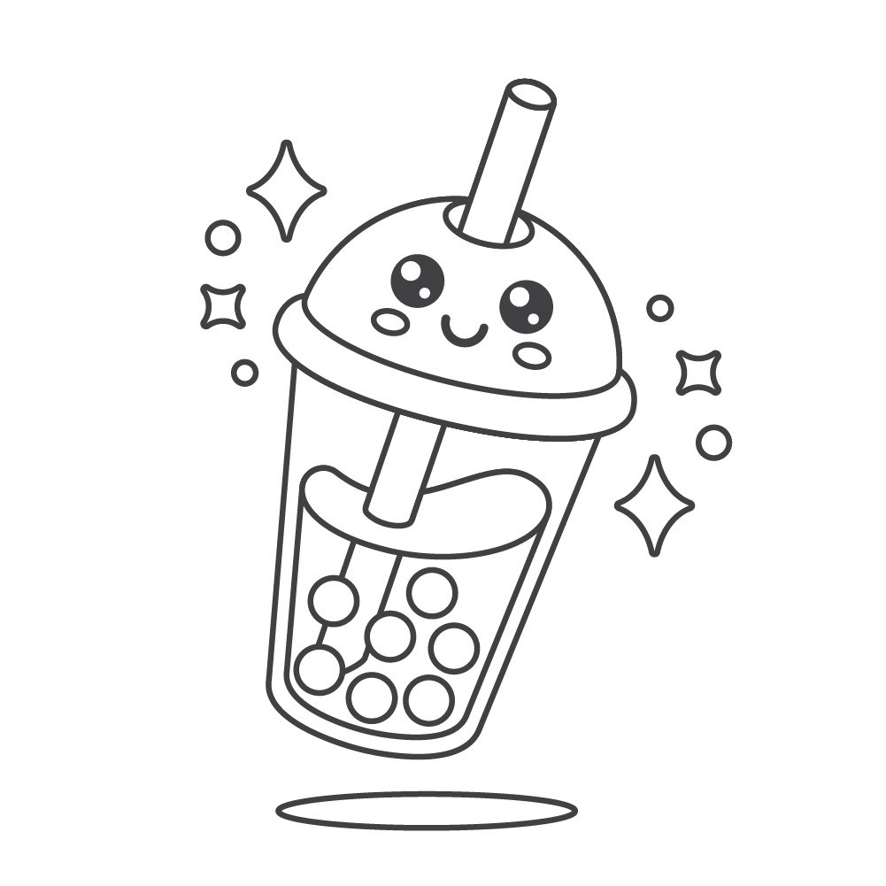 Bubble tea coloring page royalty free stock svg vector and clip art