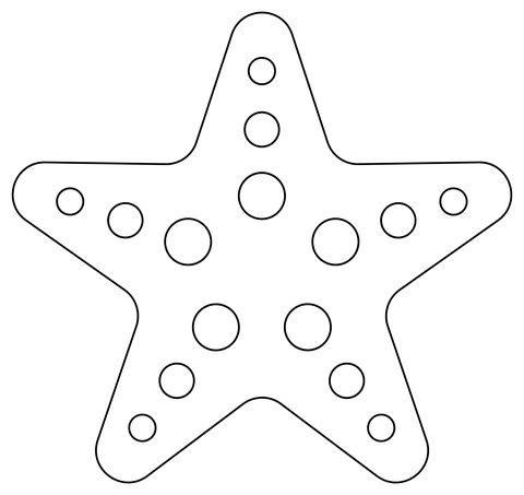 Starfish coloring page free printable coloring pages