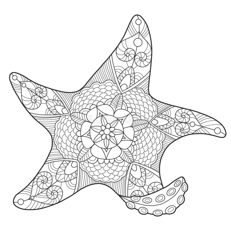 Mandala starfish stock illustrations â mandala starfish stock illustrations vectors clipart