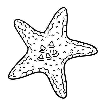 Sea star coloring page stock illustrations cliparts and royalty free sea star coloring page vectors