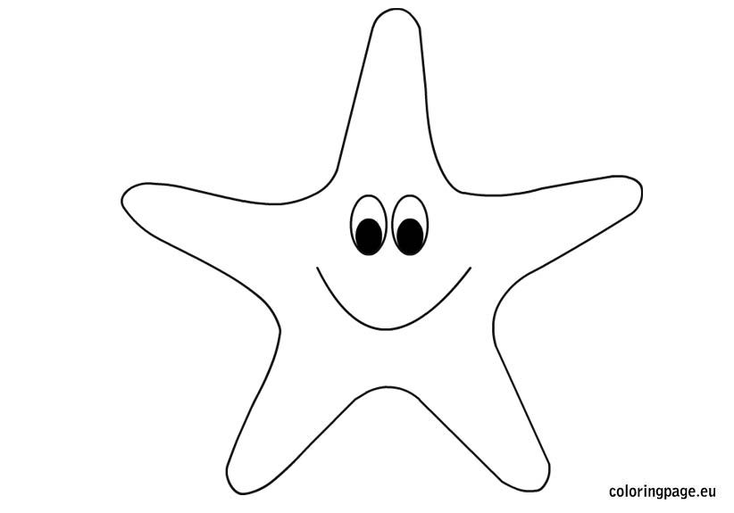 Starfish coloring page for kids fish coloring page coloring pages for kids starfish template