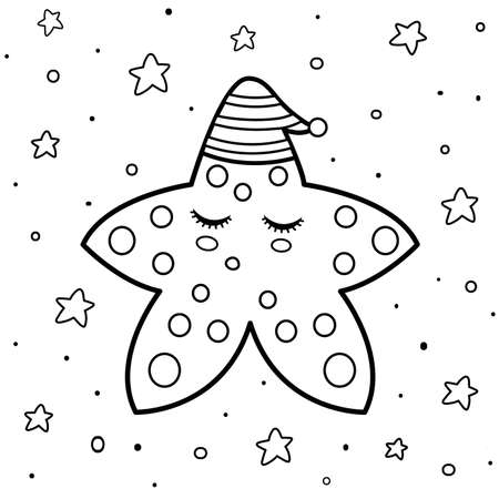 Starfish coloring page stock illustrations cliparts and royalty free starfish coloring page vectors