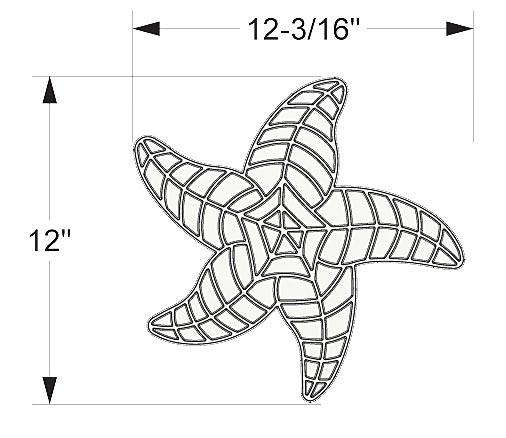 Aquastar swim designs starfish stencil only gray f