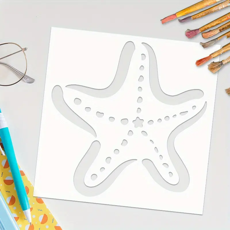 Starfish painting stencil hollow out sea creatures craft