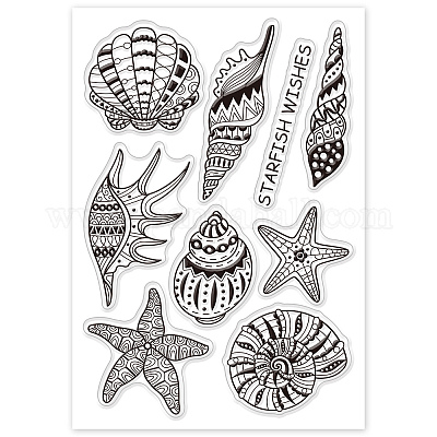 Wholesale starfish pattern clear stamps
