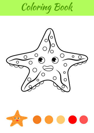 Starfish coloring page stock illustrations cliparts and royalty free starfish coloring page vectors