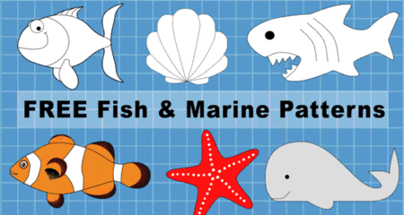 Fish patterns and marine templates printable stencils â diy projects patterns monograms designs templates
