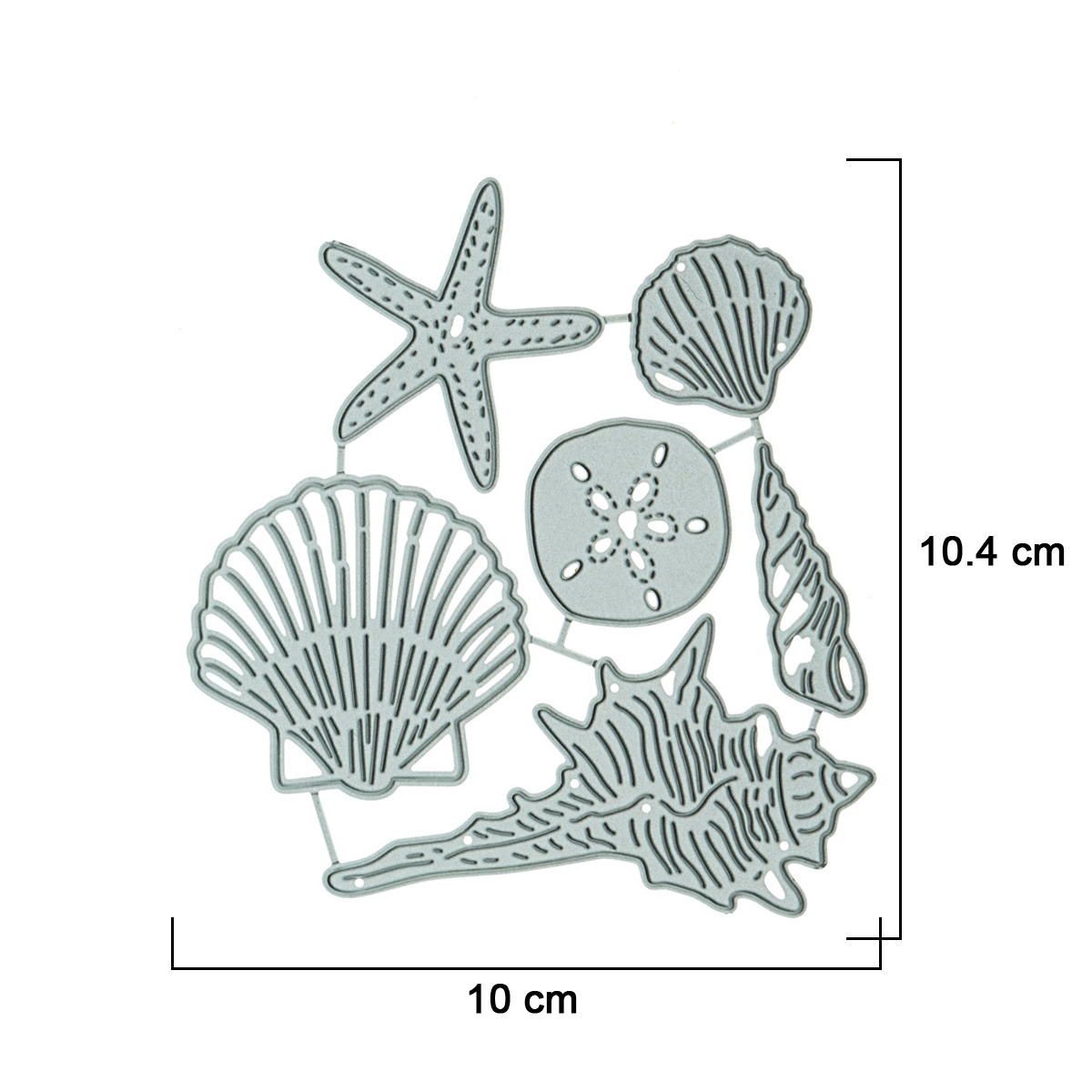 Sea shells die cutters for diy clipart conch starfish scallop pattern scrapbooking photo album decorating cutter stencil