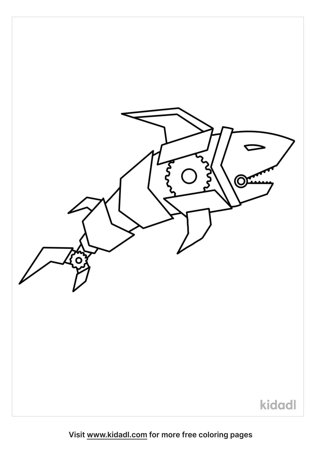 Free steampunk shark coloring page coloring page printables