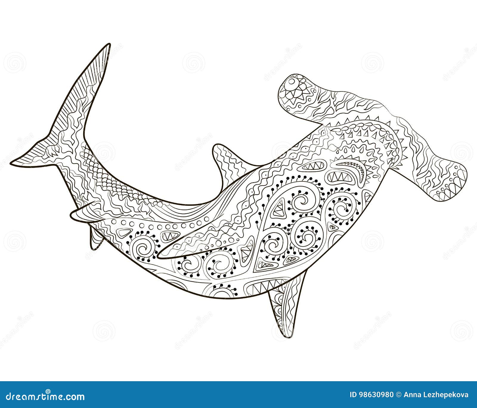 Shark coloring stock illustrations â shark coloring stock illustrations vectors clipart