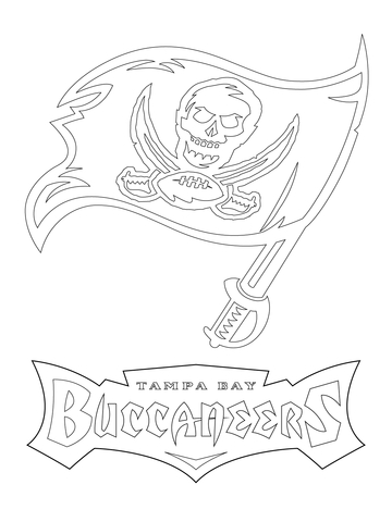 Tampa bay buccaneers logo coloring page free printable coloring pages