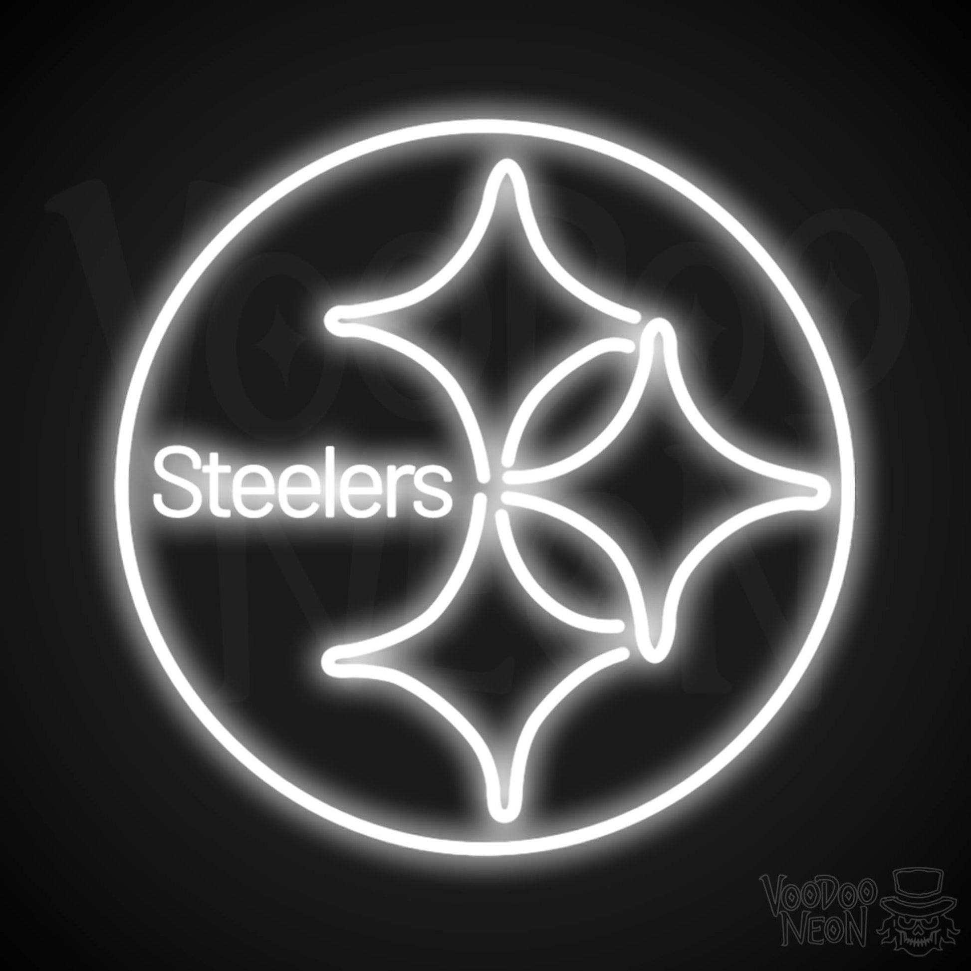 Pittsburgh steelers neon sign pittsburgh steelers sign neon steelers logo wall art voodoo neon