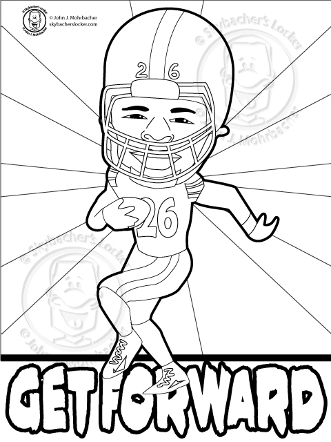 Free steelers leveon bell coloring page