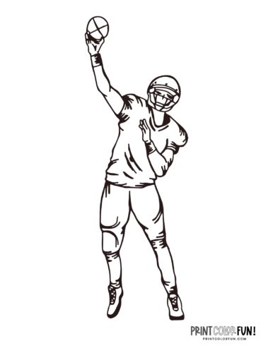 Football player coloring pages free sports printables at