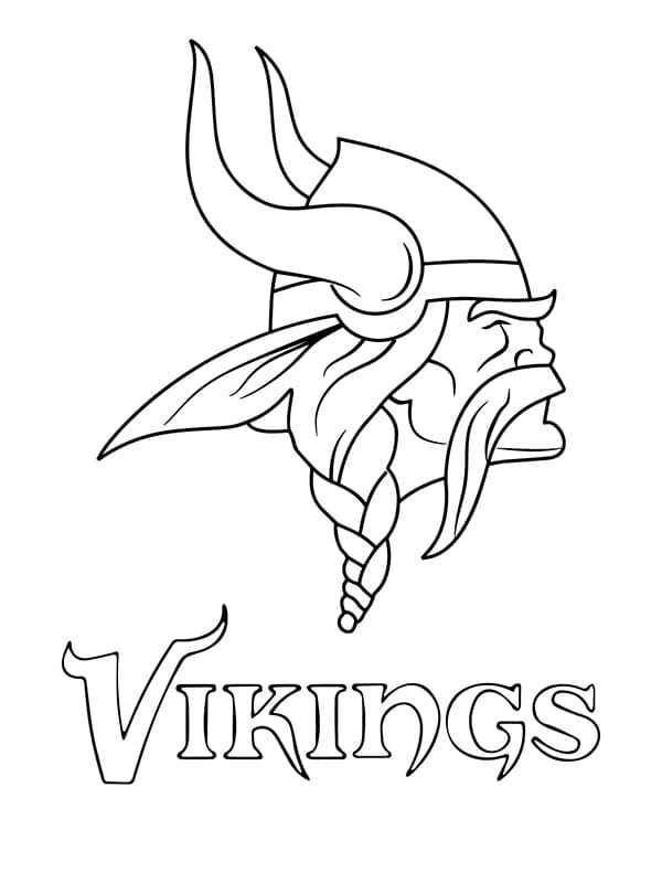 Minnesota vikings logo coloring page