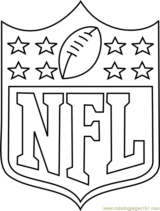 Nfl logo coloring page for kids