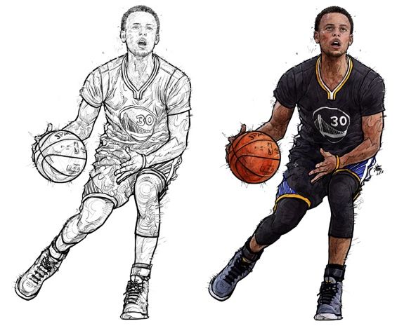 Stephen curry keep it moving illustration