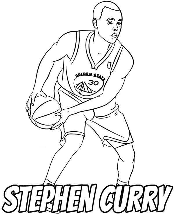 Stephen curry coloring sheet nba