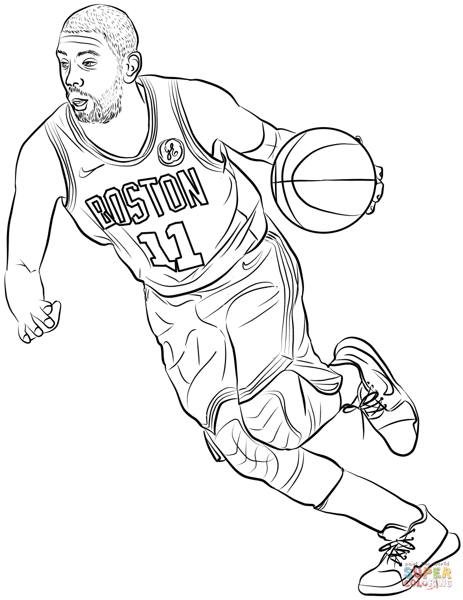 Kyrie irving coloring page free printable coloring pages