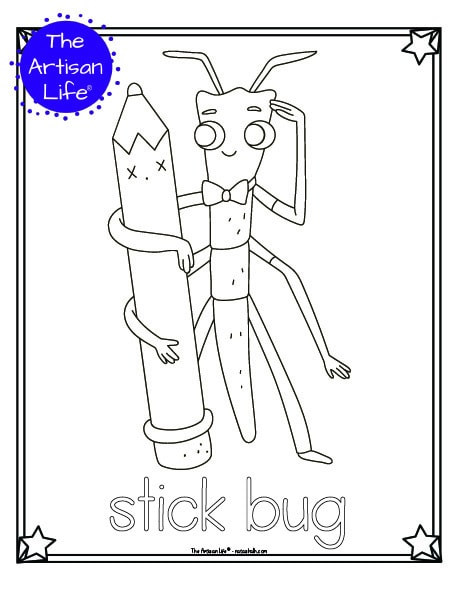 Cute insect coloring pages
