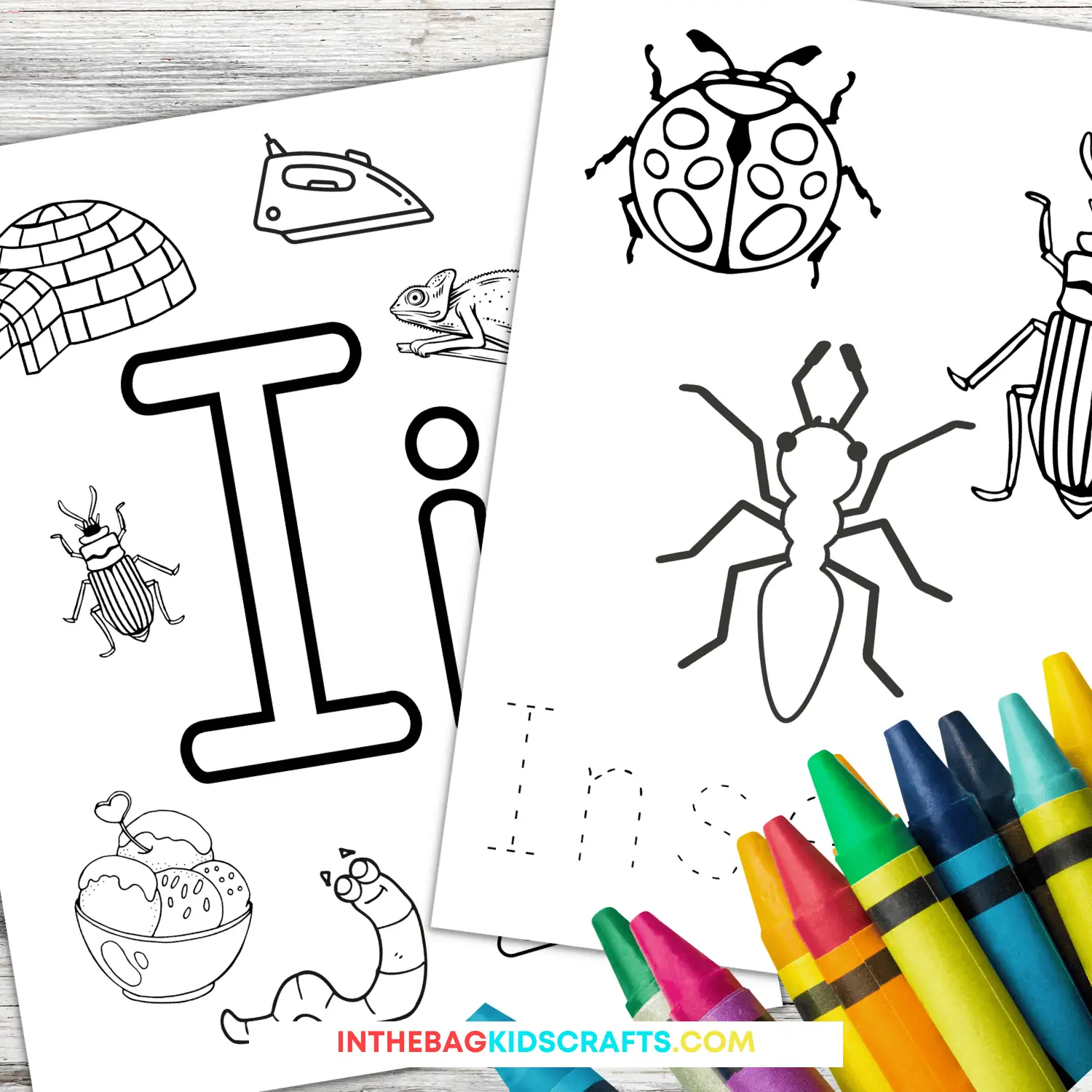 Letter i coloring pages free printable â in the bag kids crafts