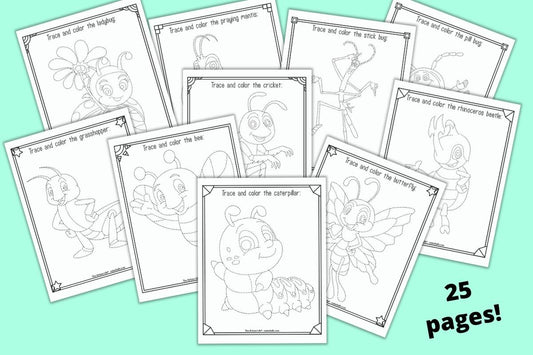 Cute insect coloring pages â the artisan life