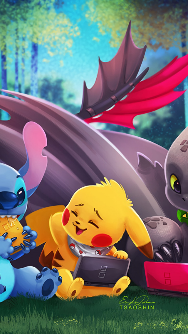Download wallpaper pokemon toothless pikachu crossover lilo stitch how to train your dragon section films in resolution x