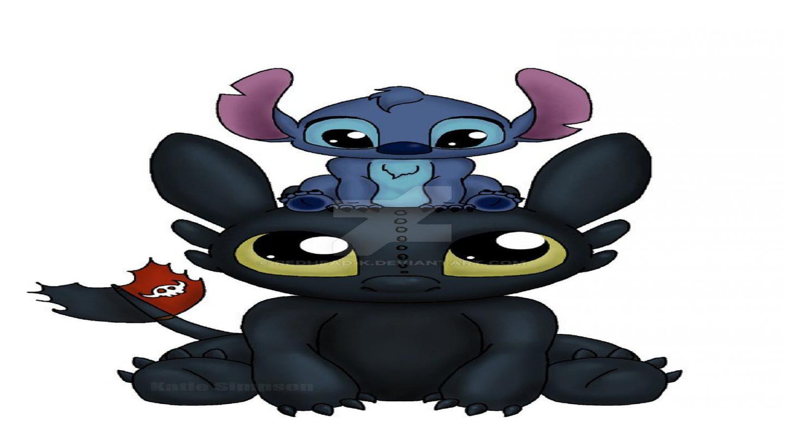Toothless and stitch laptop wallpapers