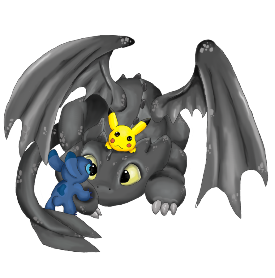 Stitch and toothless wallpaper