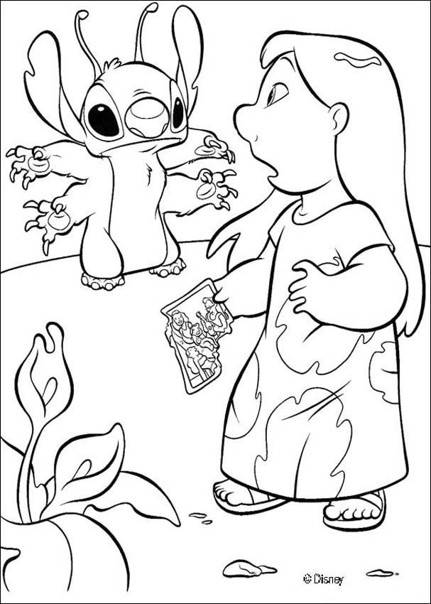 A coloring page of lilo and the little blue alian stitch a cute drawing for disneyâ stitch coloring pages disney coloring sheets disney princess coloring pages