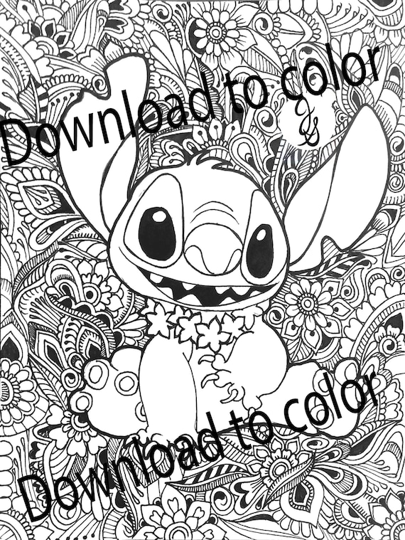 Vacation stitch coloring page