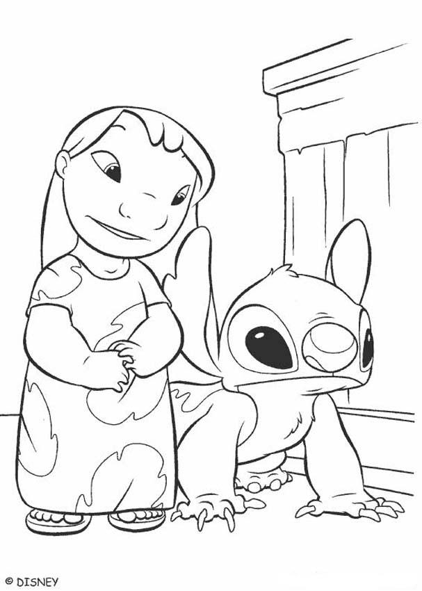 Lilo and the blue alian stitch coloring pages