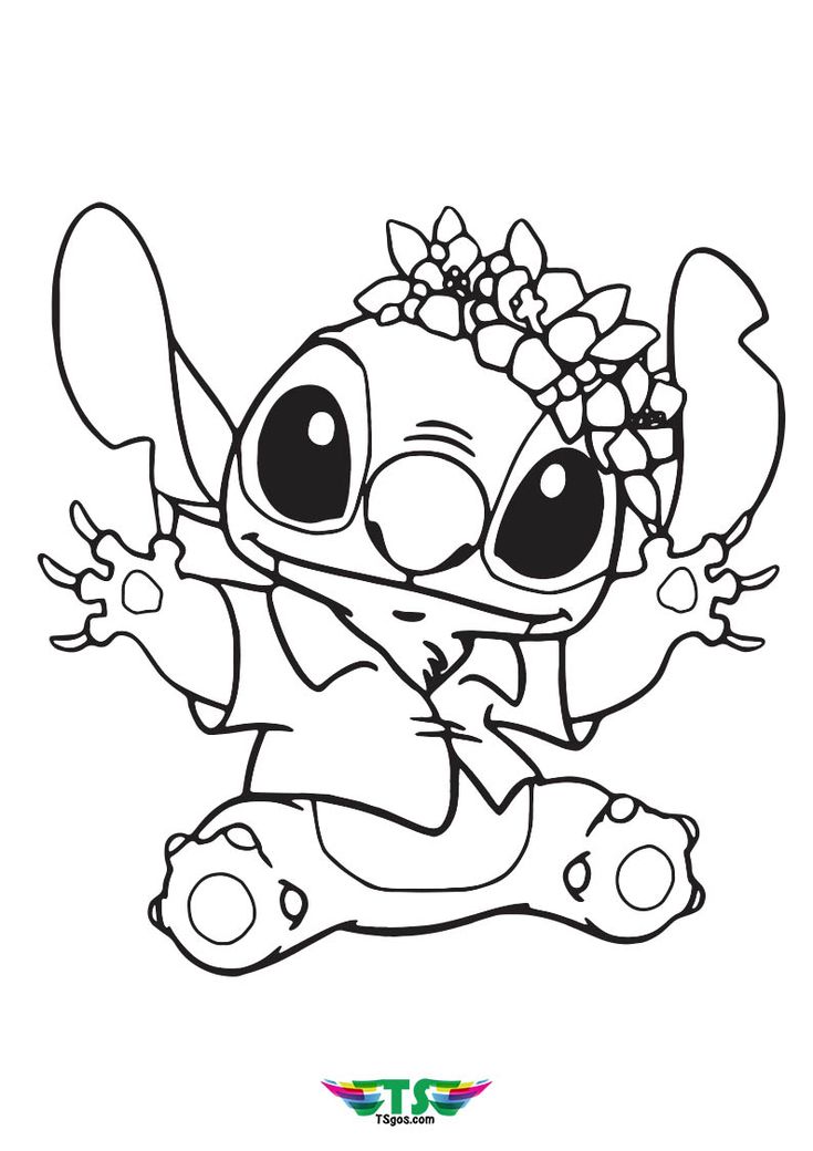 Free stitch and lilo angel coloring page for kids stitch coloring pages disney coloring pages stitch drawing