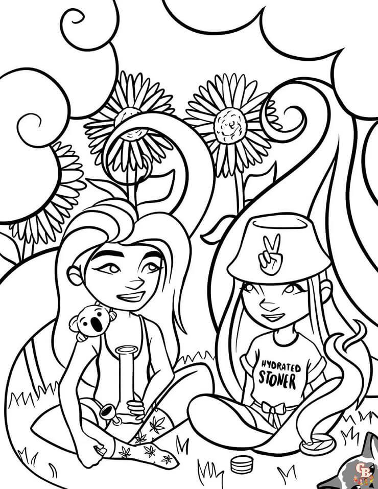 Printable disney stoner coloring pages free for kids and adults