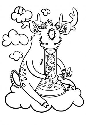 Free printable stoner coloring pages for adults and kids