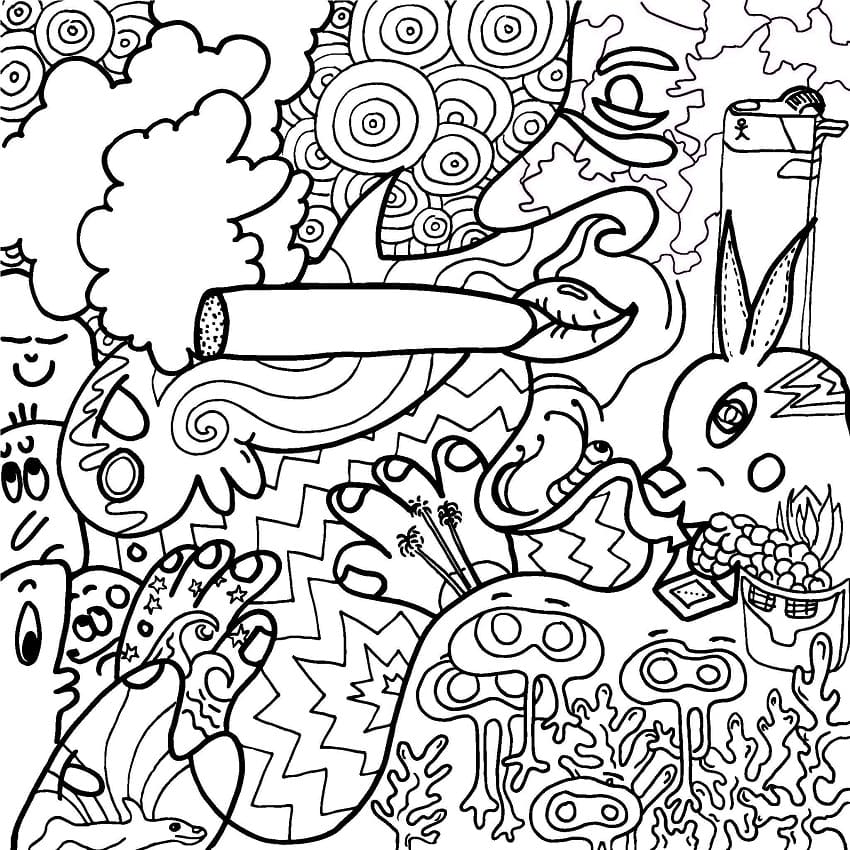 Print stoner coloring page