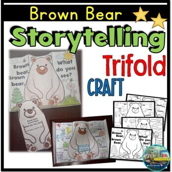 Brown bearâï storytelling trifold craft coloring pages by esl classroom