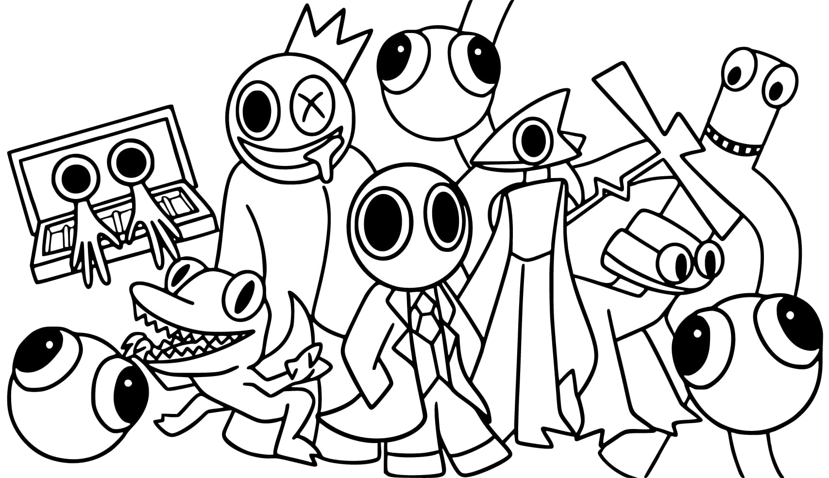 Explore vibrant imagination with rainbow friends coloring pages