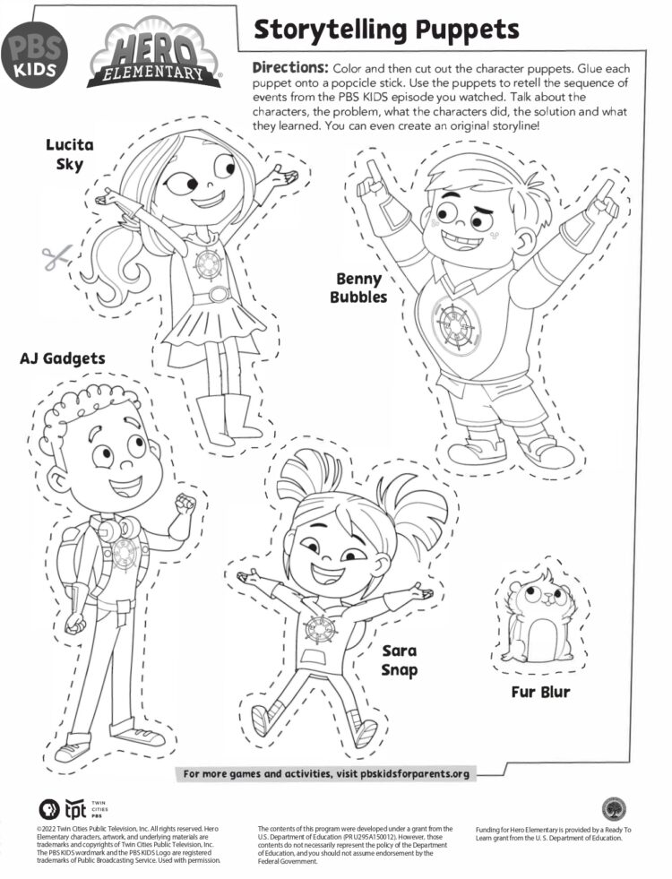 Storytelling puppets kids coloring pages kids for parents