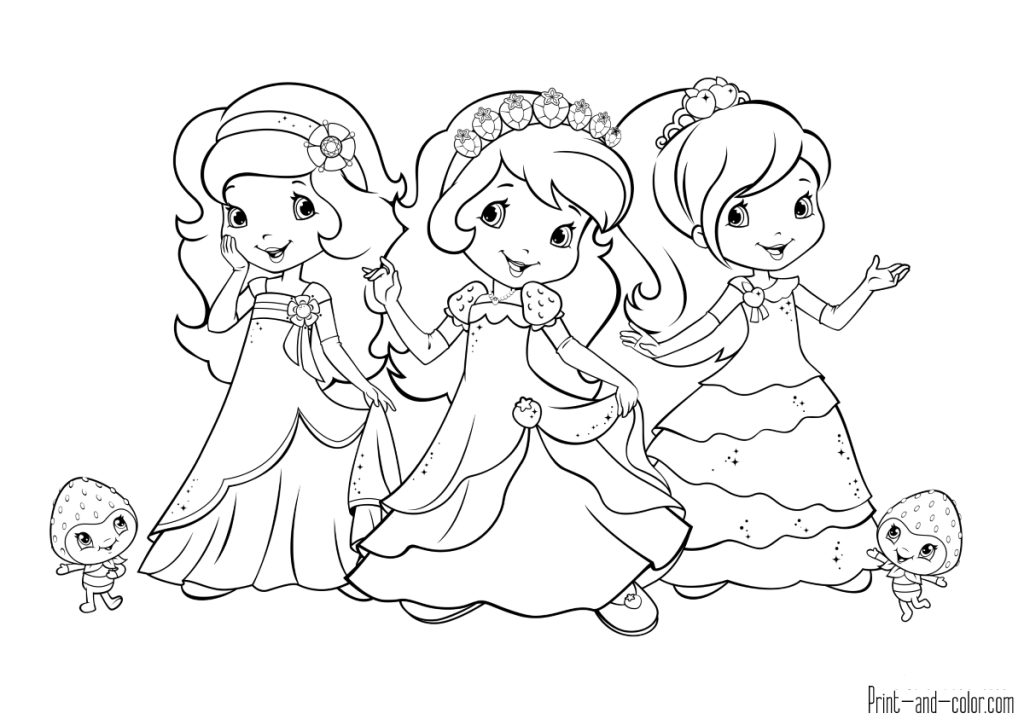 Strawberry shortcake coloring pages print and color strawberry shortcake coloring pages cartoon coloring pages bear coloring pages