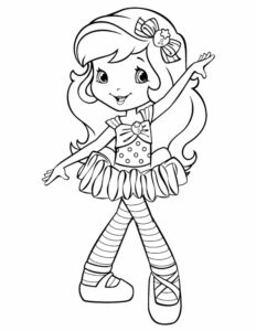 Strawberry shortcake coloring pages for kids add some color to that shortcake