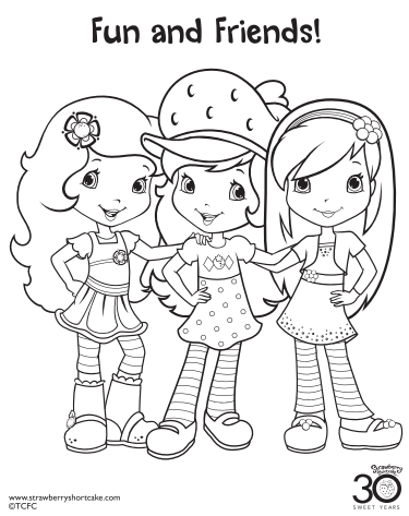 Strawberry shortcake coloring page friends strawberry shortcake coloring pages coloring pages coloring books