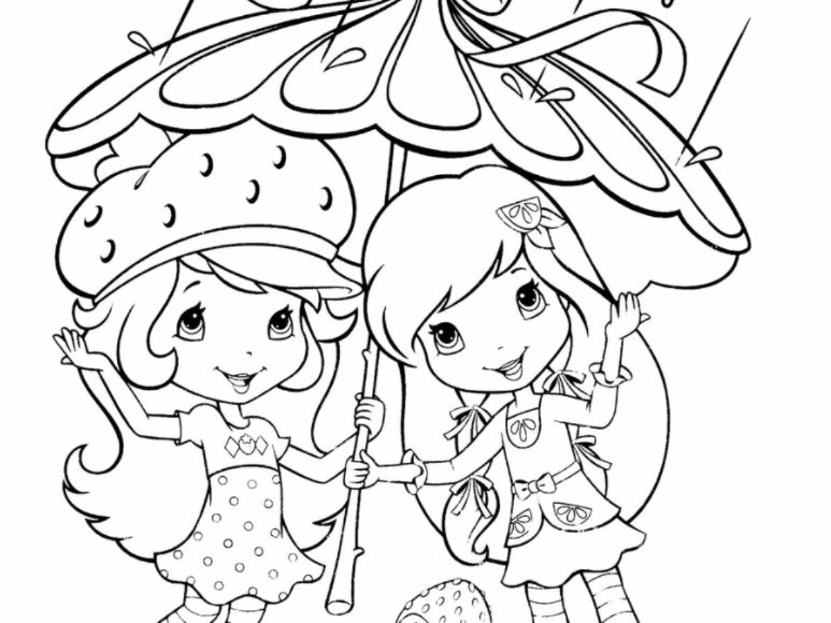 Strawberry shortcake coloring pages for kids add some color to that shortcake