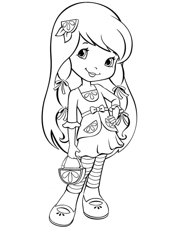 Strawberry shortcake new friends from big apple city coloring page coloring sky