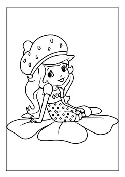 Join the berry best friends with printable strawberry shortcake coloring pages