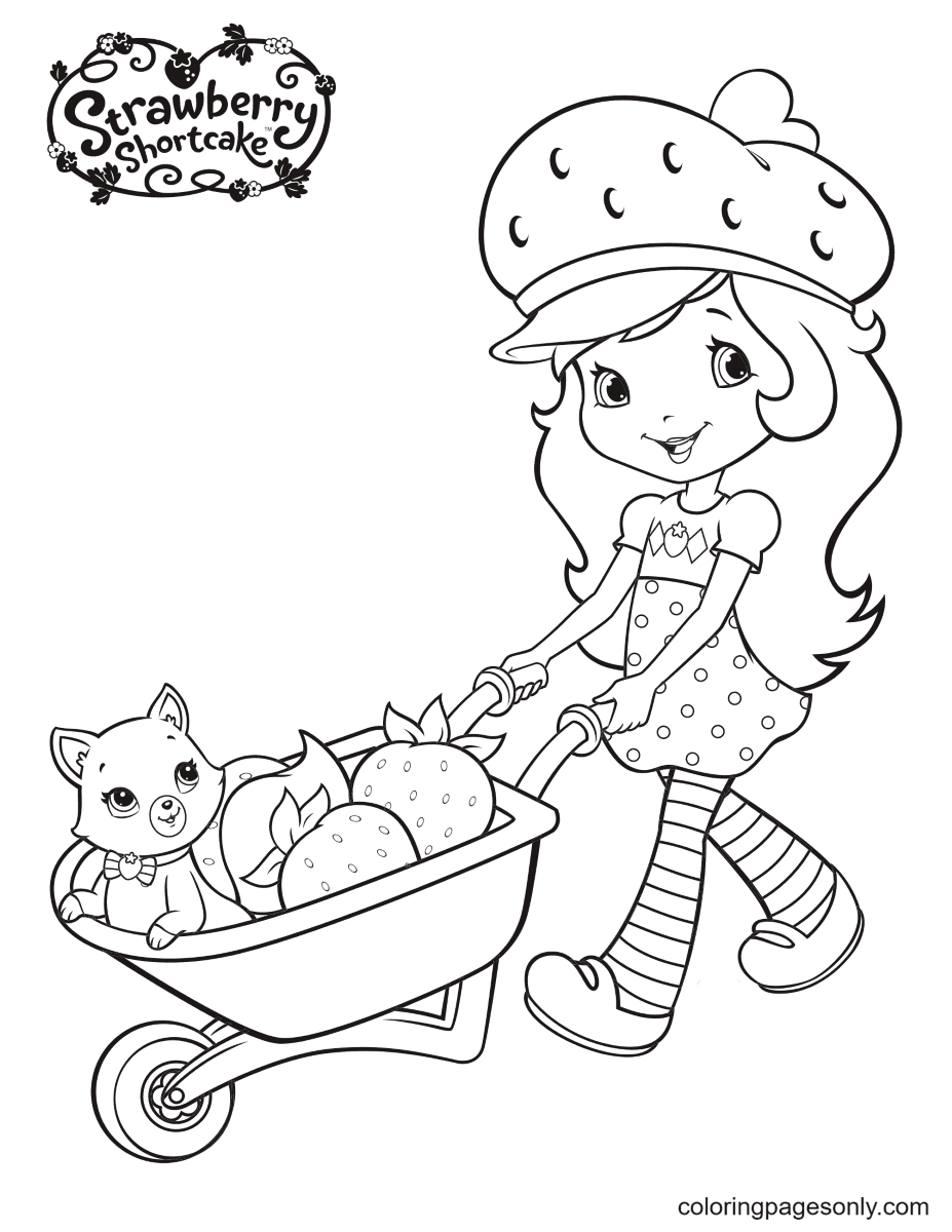 Strawberry shortcake coloring pages printable for free download
