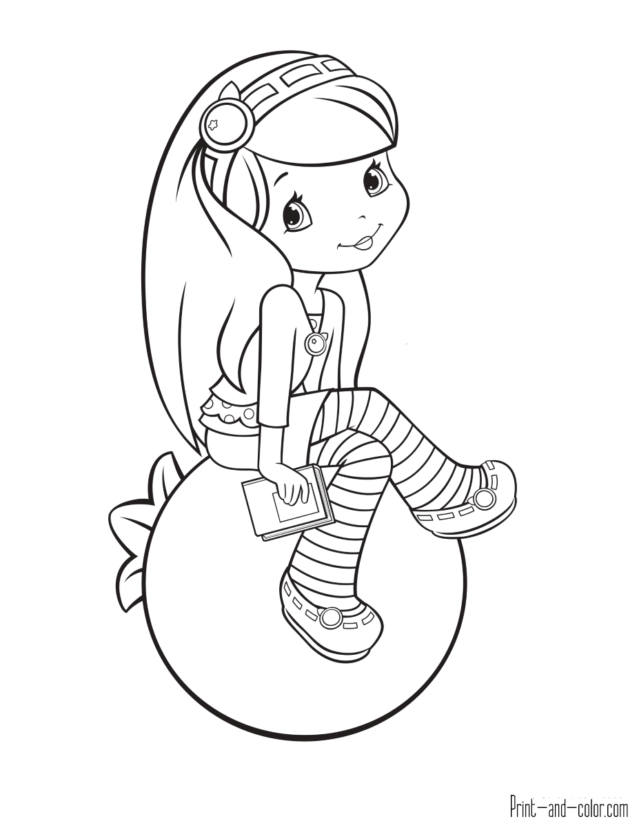 Strawberry shortcake coloring pages print and color