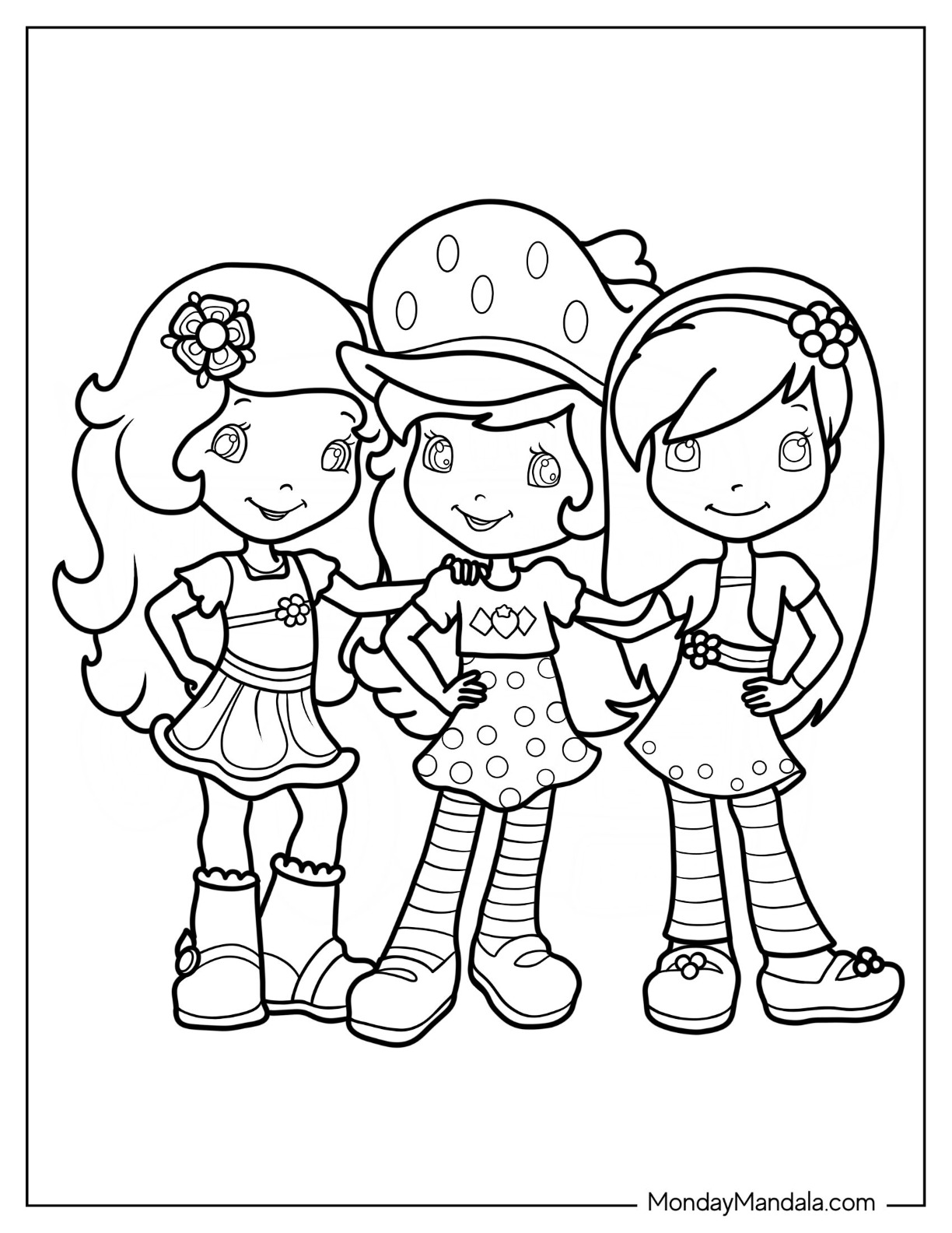 Strawberry shortcake coloring pages free pdf printables